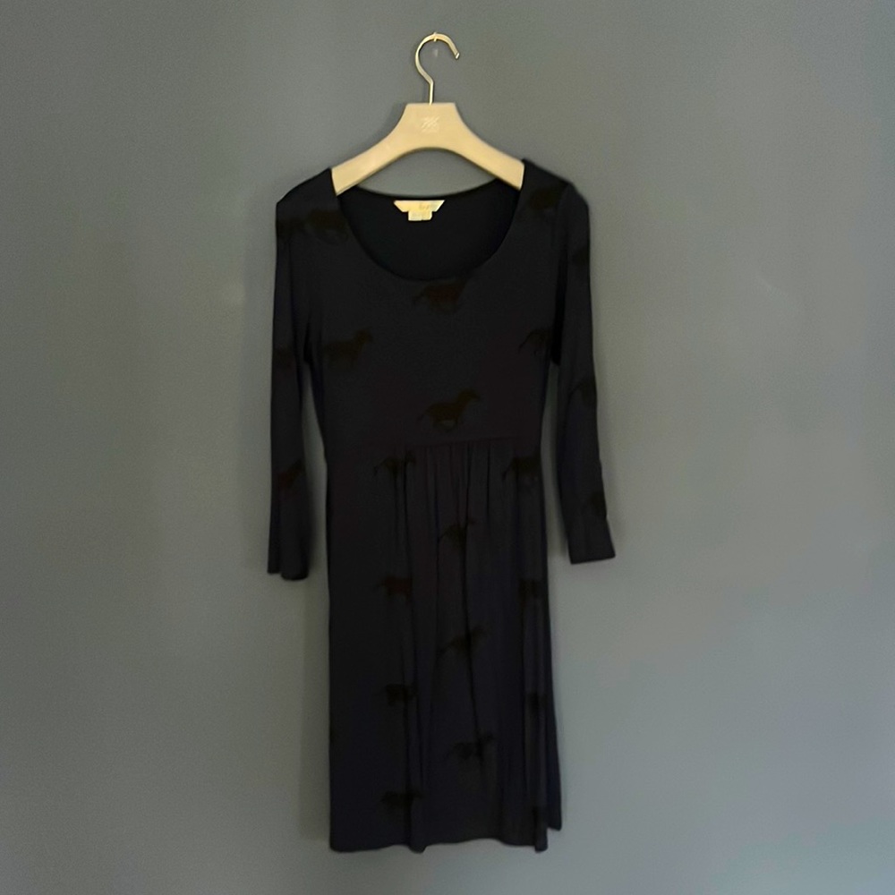 Size 4 Boden Dress with whimsical horse motif